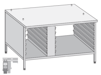 Подставка открытая передвижная UG II 62 и 102 RATIONAL 60.30.332 в ШефСтор (chefstore.ru)
